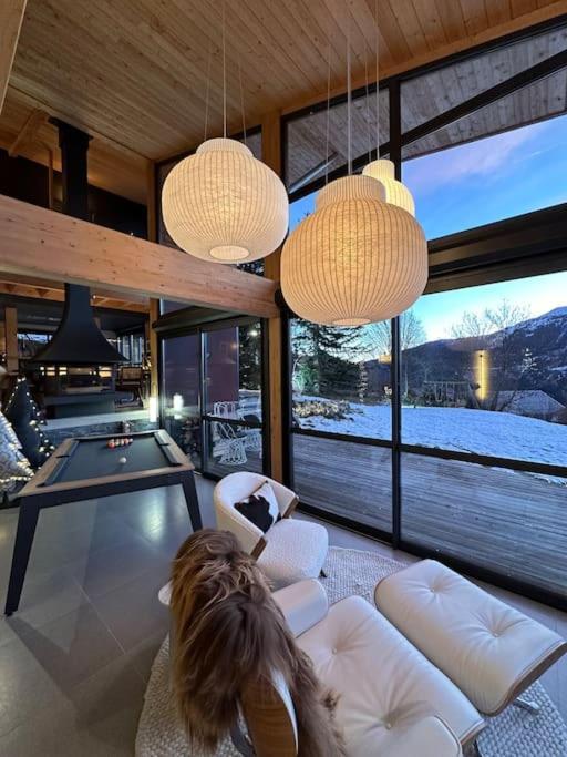 Chalet D'Architecte Avec Vue Panoramique Allos Exterior foto