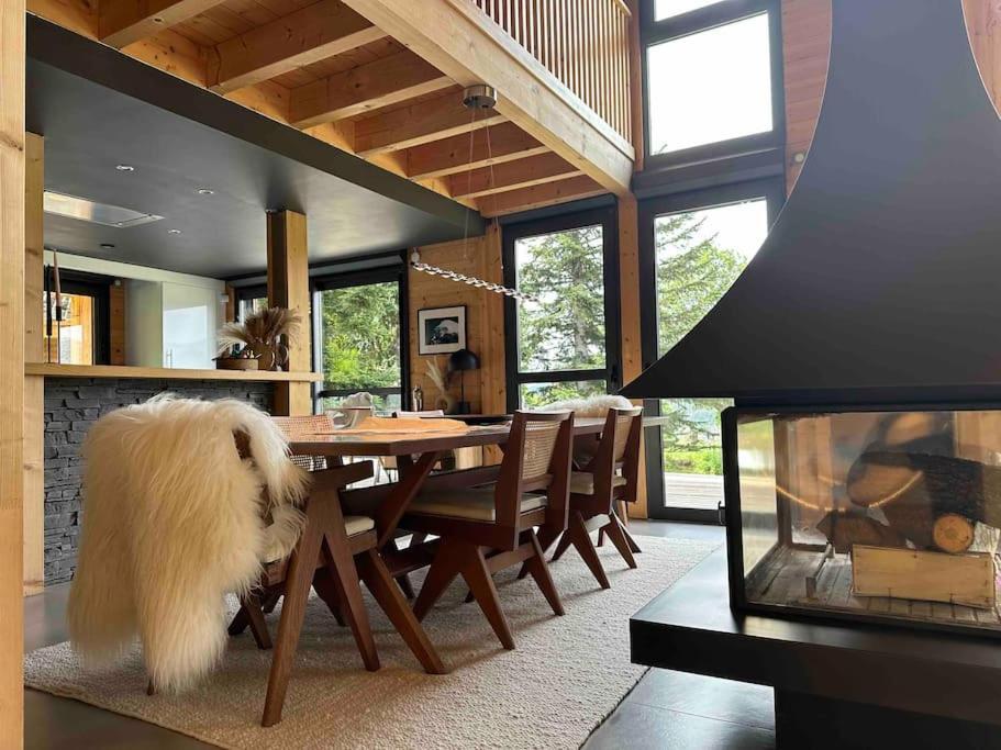 Chalet D'Architecte Avec Vue Panoramique Allos Exterior foto