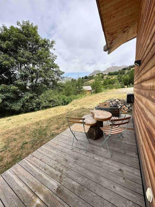 Chalet D'Architecte Avec Vue Panoramique Allos Exterior foto