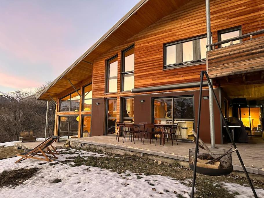 Chalet D'Architecte Avec Vue Panoramique Allos Exterior foto
