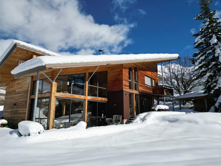Chalet D'Architecte Avec Vue Panoramique Allos Exterior foto