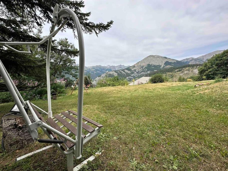 Chalet D'Architecte Avec Vue Panoramique Allos Exterior foto