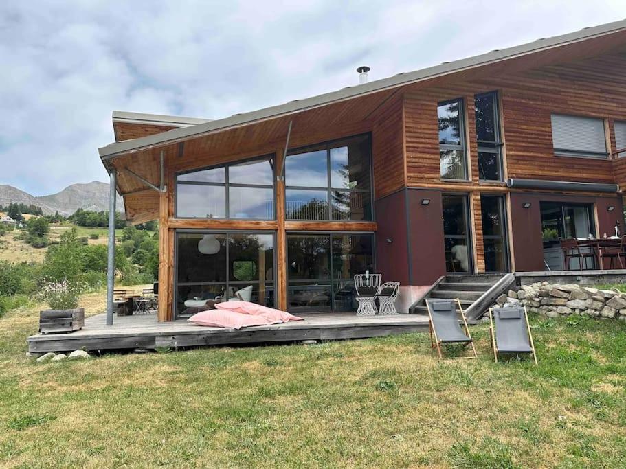 Chalet D'Architecte Avec Vue Panoramique Allos Exterior foto