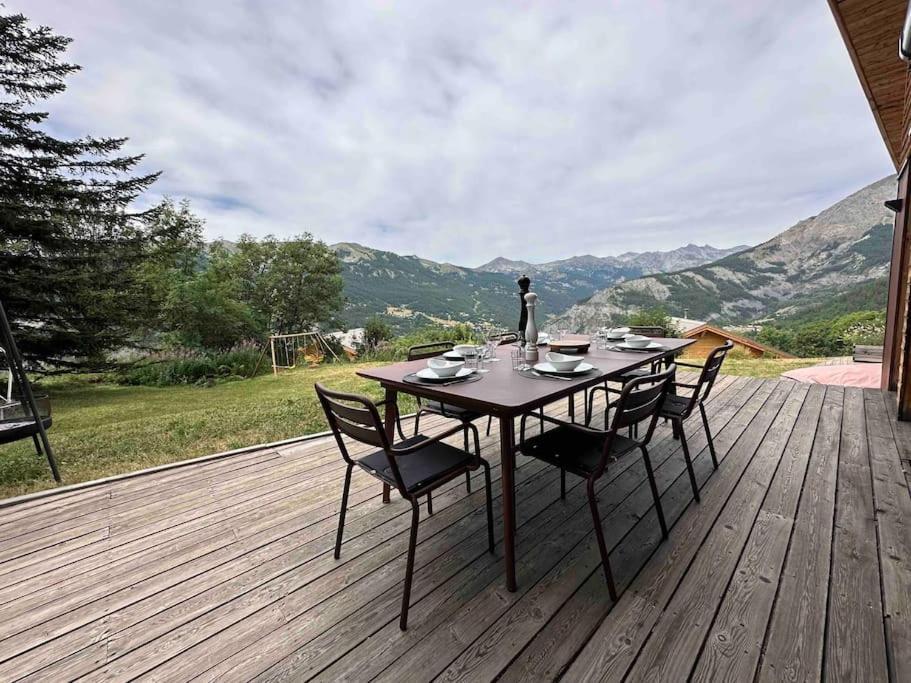 Chalet D'Architecte Avec Vue Panoramique Allos Exterior foto