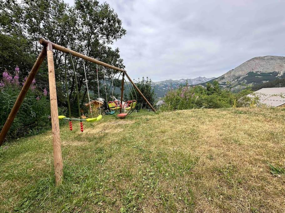 Chalet D'Architecte Avec Vue Panoramique Allos Exterior foto